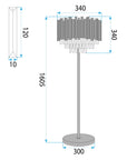 Lampa Stojąca Podłogowa APP1716-3F Chrom 4
