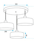 Lampa Wisząca APP1334-3CP Black Gold