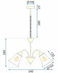 Lampa Wisząca Vintage APP960-5CP CHROM