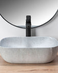 Umywalka nablatowa Rea Livia Grey Mat