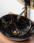 Umywalka nablatowa Rea Sofia Black Marble Shiny 5