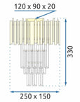 Lampa kryształowa kinkiet 312357 Złota