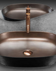 Umywalka nablatowa Rea Cleo 61 Copper Brush / Black 4
