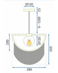 LAMPA SUFITOWA WISZĄCA APP968 Złota 8