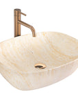 Umywalka nablatowa Rea Freja Travertine Matt 1