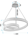 Lampa Sufitowa Wisząca Led App1767-cp Złota 7