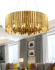 Lampa Wisząca Metalowa APP1764-8CP Gold 2
