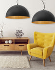 Lampa Sufitowa Wisząca Misa Metalowa 50cm APP379-1CP Czarna