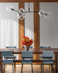 Lampa Wisząca Szklane Kule 5 Ramion APP504-5C Czarna