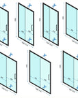 Kabina Prysznicowa Przyścienna Rapid Slide Brush Gold 100x100