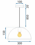 Lampa wisząca APP911-1CP Marmur