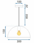 Lampa wisząca APP911-1CP Marmur 7