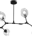Lampa Wisząca Szklane Kule 7 Ramion APP505-7C Czarna