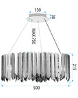 Lampa Wisząca Metalowa APP1763-8CP Chrome 7