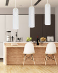 Lampa Sufitowa Wisząca Szklana APP665-1CP Biała