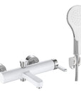 Bateria wannowa REA Polo biała Chrom White Chrome