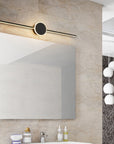 KINKIET ŁAZIENKOWY LED ROUND BLACK 40CM APP848-1W