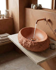 Umywalka nablatowa Rea Mika Terracotta 1