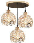 ELEGANCKA LAMPA SUFITOWA APP211-3CPR KRYSZTAŁ ZŁOTA