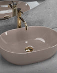 Umywalka nablatowa Rea Lisa Beige Shiny 2