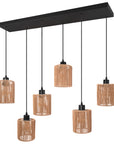 Lampa Sufitowa Wisząca APP1822-6CP Nature Black 1