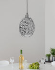 Lampa wisząca szklana APP564-1CP CHROM
