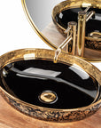Umywalka nablatowa MARGOT BLACK/GOLD