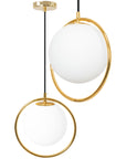 Lampa Sufitowa Wisząca Szklana Kula APP430-1CP Biała