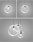 Lampa sufitowa wisząca szklana Lassi 25 cm APP307-1CP Czarna