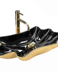 Umywalka REA Sea Infinity Gold/Black + Korek