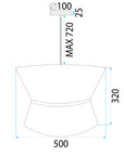 LAMPA SUFITOWA WISZĄCA APP1503-1CP BLACK 8