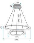 Lampa Sufitowa Wisząca Led Lhj045-cp2 Nikiel Szczotkowany 10
