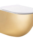 Zestaw Misa WC Carlo Mini Flat + Bidet Carlo Mini złoto biała
