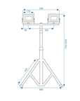 Halogen LED budowlany na statywie RSL005-2x50N 10