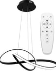 Lampa Sufitowa Wisząca Ring Nowoczesna LED + Pilot APP395-CP Czarna