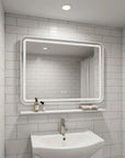 Lustro ścienne LED z półką 80x60cm L-8060 6