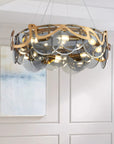 Lampa sufitowa wisząca APP1545-8CP Złota Szczotkowana 8