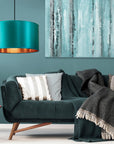 Lampa Wisząca 36cm APP953-1CP Niebieska