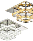 Lampa Sufitowa Kryształowa Plafon LED 24W Kwadratowa APP409-C APP410-C