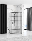 Kabina Rea HEX Black 90x90 Prysznicowa