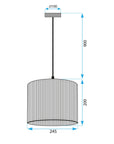 Lampa Wisząca Boho 25cm APP1323-1CP