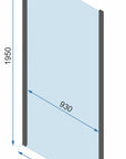 Kabina Prysznicowa Narożna Rapid Fold Black 80x80