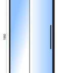 Drzwi prysznicowe SOLAR BLACK MAT 90