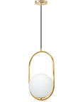 Lampa Sufitowa Wisząca Szklana Kula APP473-1CP Biała