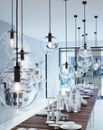 Lampa sufitowa wisząca szklana Lassi 20 cm APP306-1CP Czarna