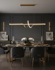 Lampa Sufitowa Wisząca Led Lhj038-cp Złota Szczotkowana 2
