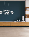 Lampa sufitowa nowoczesna LED + PILOT APP795-CP Flat Chrom