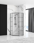 Kabina Rea HEX Black 90x90 Prysznicowa