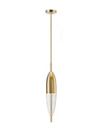 Lampa Sufitowa Wisząca Szklana Metalowa APP549-1CP Złota 2