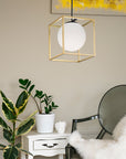 Lampa Wisząca APP1165-1CP GOLD WHITE